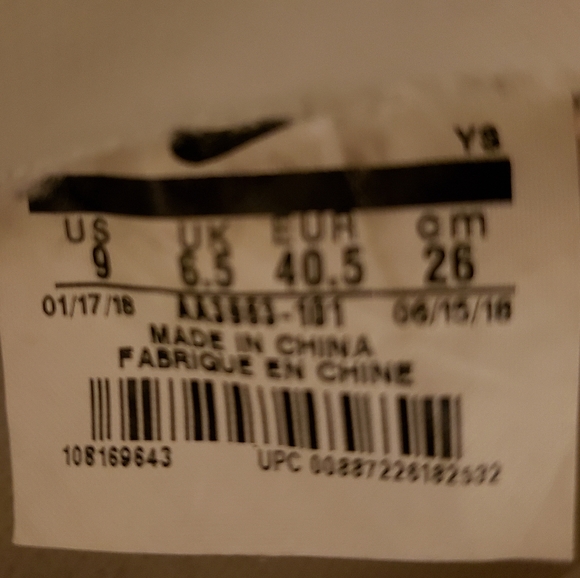 AUTHENTIC NIKE AIR ONE FOAMPOSITE SUMMIT WHITE MARBLE SIZE 9 AA3983-101 - Picture 9 of 9